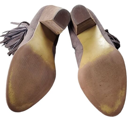 Steve Madden Light Brown Taupe Ankle Suede Booties - Picture 3 of 7